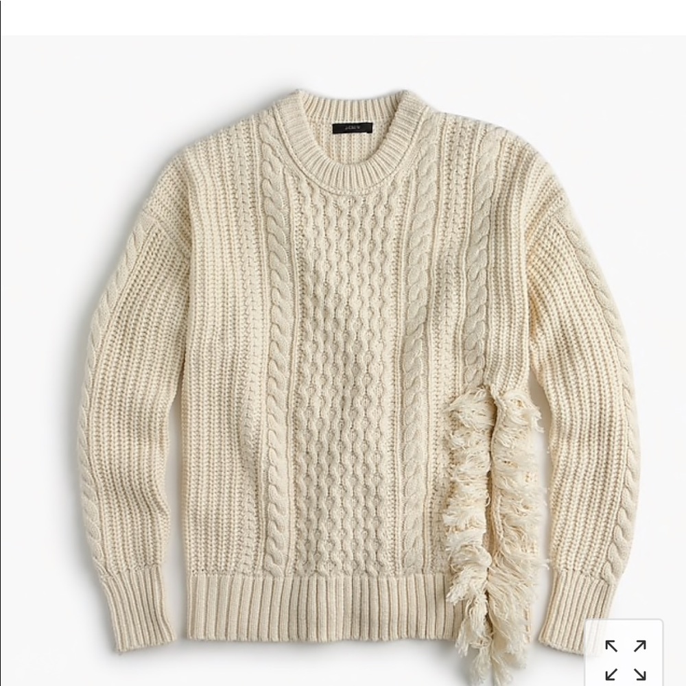 NWT Jcrew fringe sweater